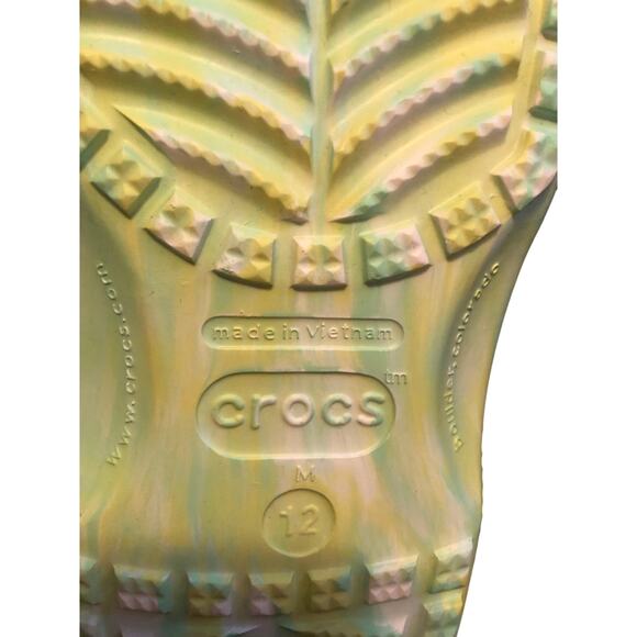 Crocs size 12 Margeritaville 207369-344 lime Green/ blue w blue sparkly band New main image 4